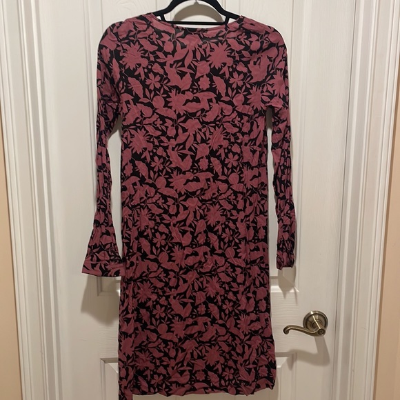 A.P.C. Paris womens long sleeve shirt tunic dress floral small s - Picture 5 of 7